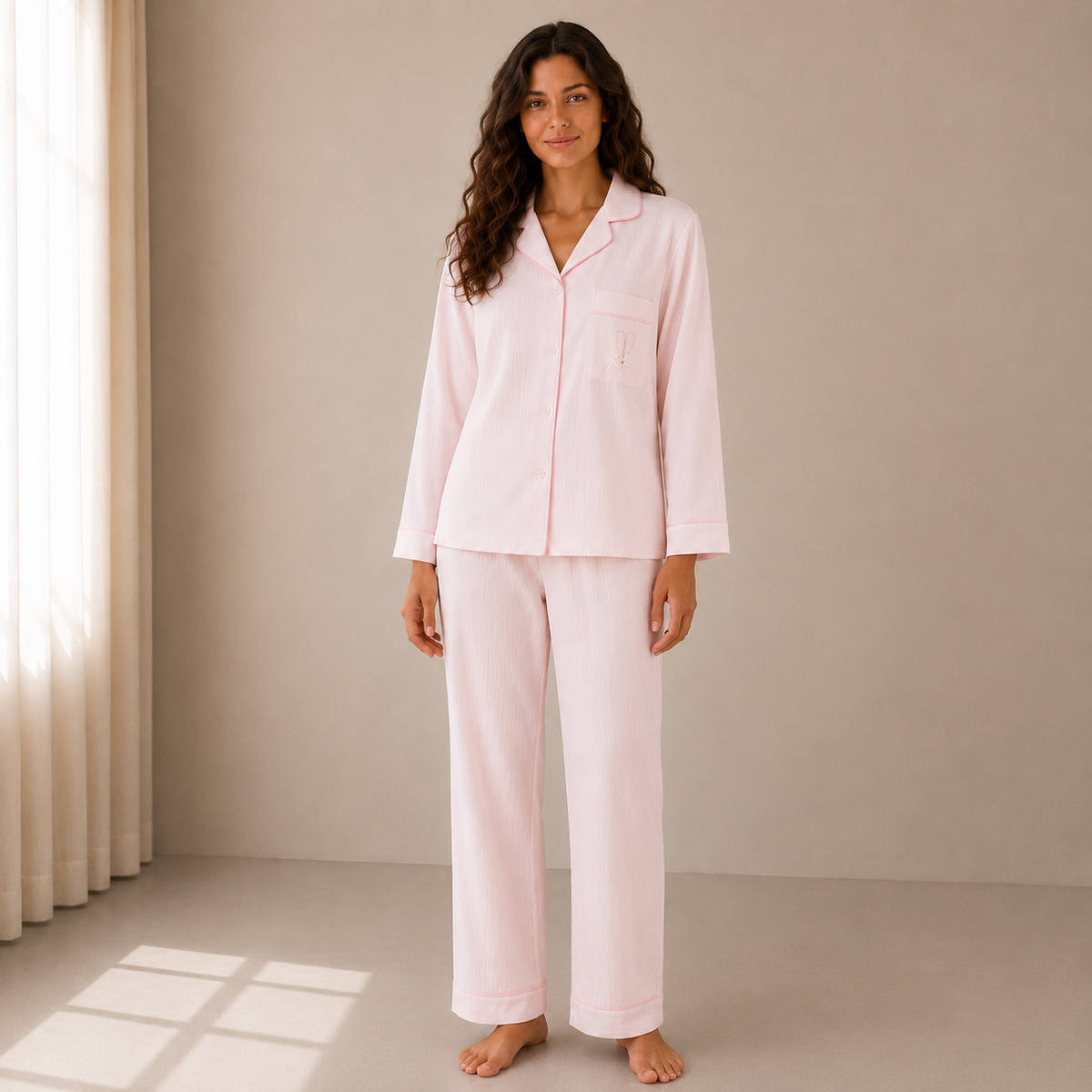 Blush Pink Cloud Cotton PJ Set