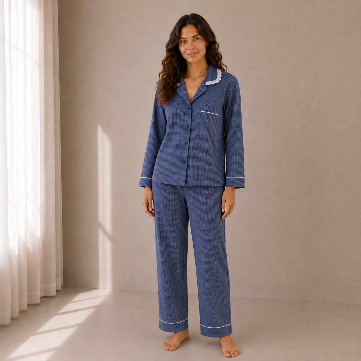 Classic Navy Blue PJ Set