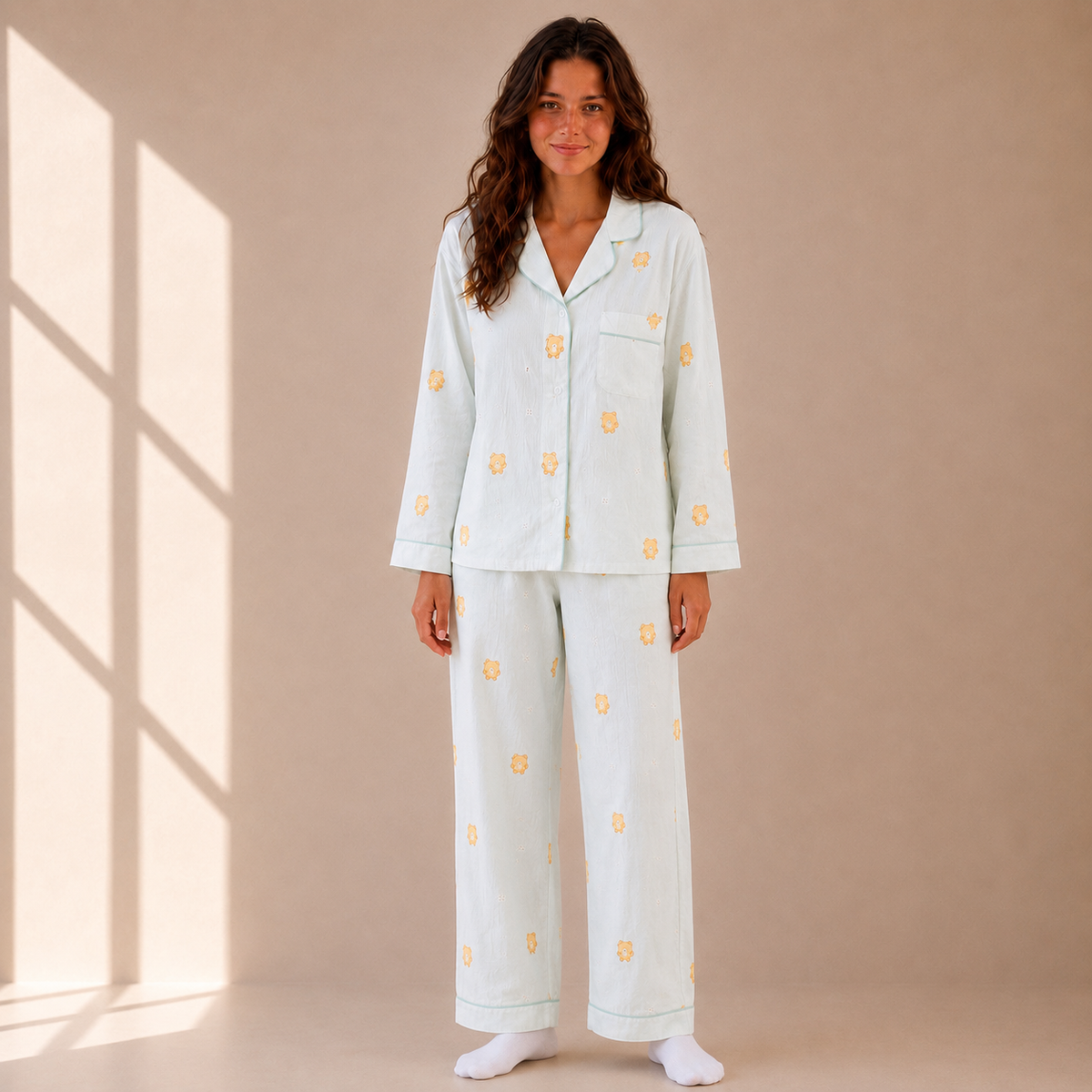 Sea Green Printed PJ Set
