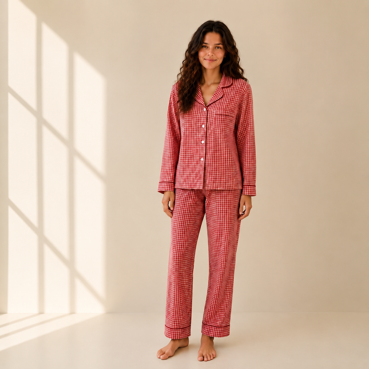Classic Red Checks PJ Set