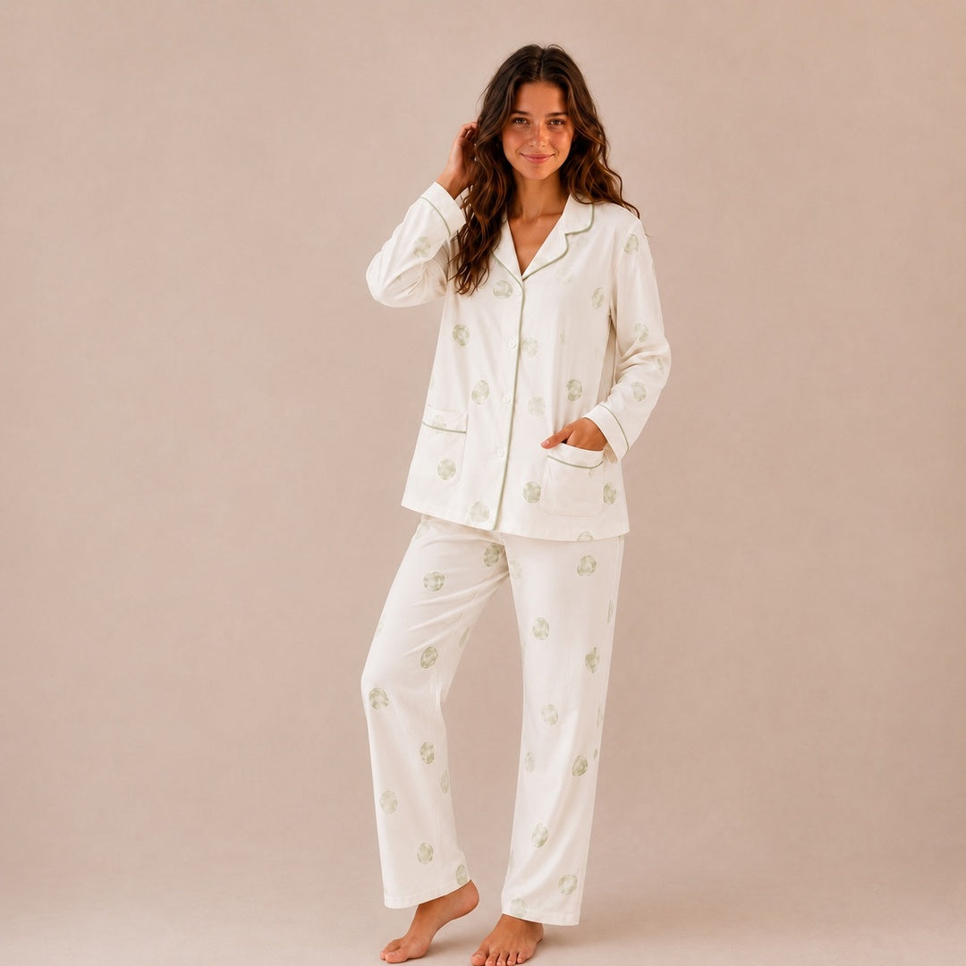 Olive Dot PJ Set