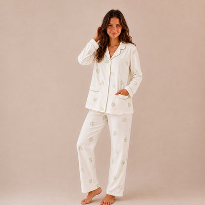 Olive Dot PJ Set